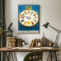 Swiss Winter Adventures Vintage Travel Poster PosterGoat