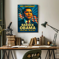 Barack Obama 44th President of the United States Colorful Comic Book Style Poster