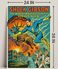 Shock Gibson The Worlds Mightiest Scientist Poster PosterGoat