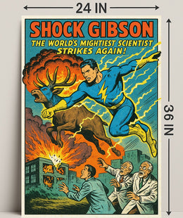 Shock Gibson The Worlds Mightiest Scientist Poster PosterGoat
