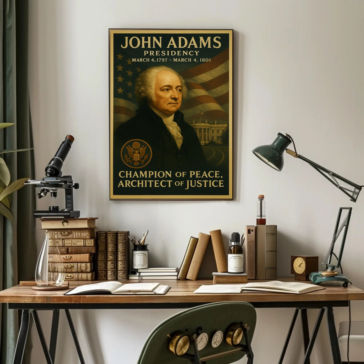 John Adams Historical Iconic Art Poster