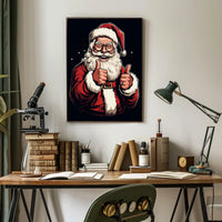 Santa Claus Thumbs-Up Christmas Pop Culture Poster