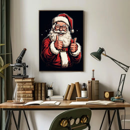 Santa Claus Thumbs-Up Christmas Pop Culture Poster