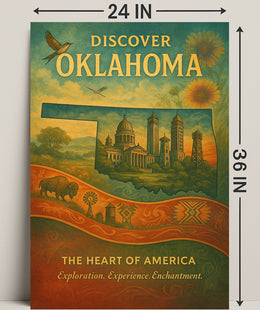 Discover Oklahoma Wall Art Print Decor PosterGoat