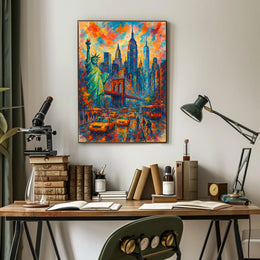 Vibrant Cityscape New York in Colors