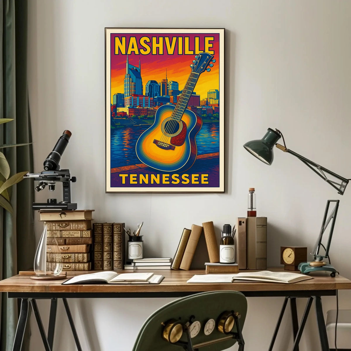 Nashville, Tennessee Music City Vibes Poster
