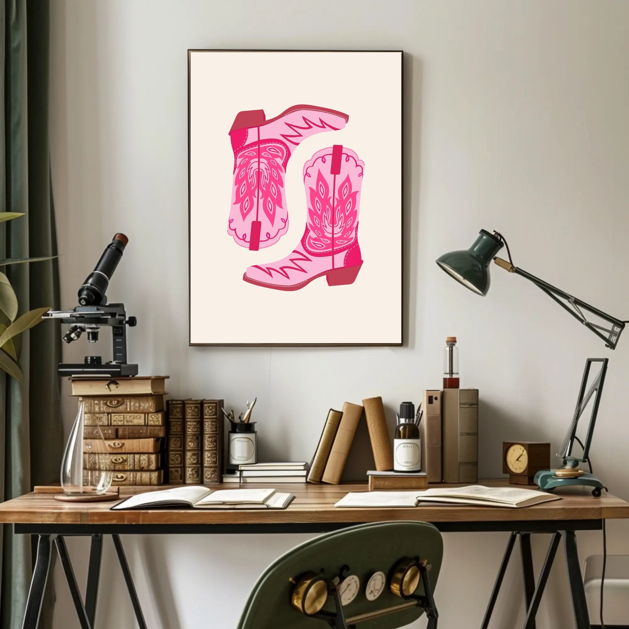 Cowboy Boots Art Print: Abstract or Artistic Poster PosterGoat