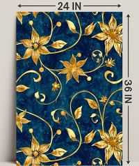Luxurious Floral Baroque Art Nouveau Design Artistic Poster