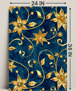 Luxurious Floral Baroque Art Nouveau Design Artistic Poster