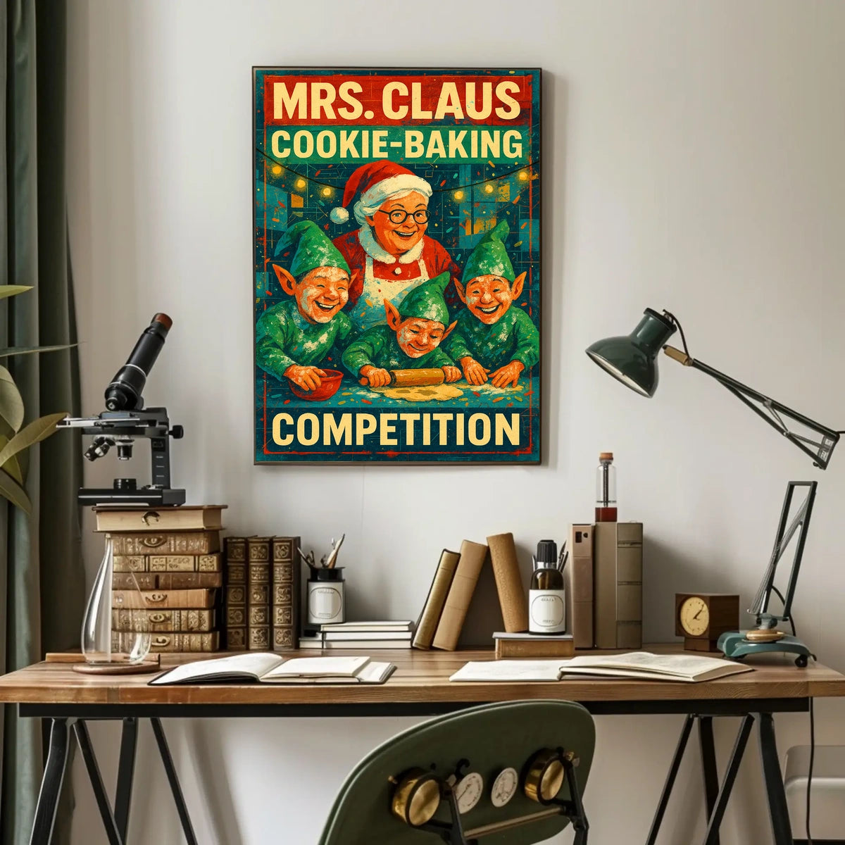 Mrs. Claus Cookie-Baking Competition Poster