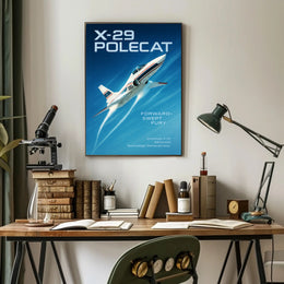 X-29 Polecat Forward-Swept Fury Poster PosterGoat