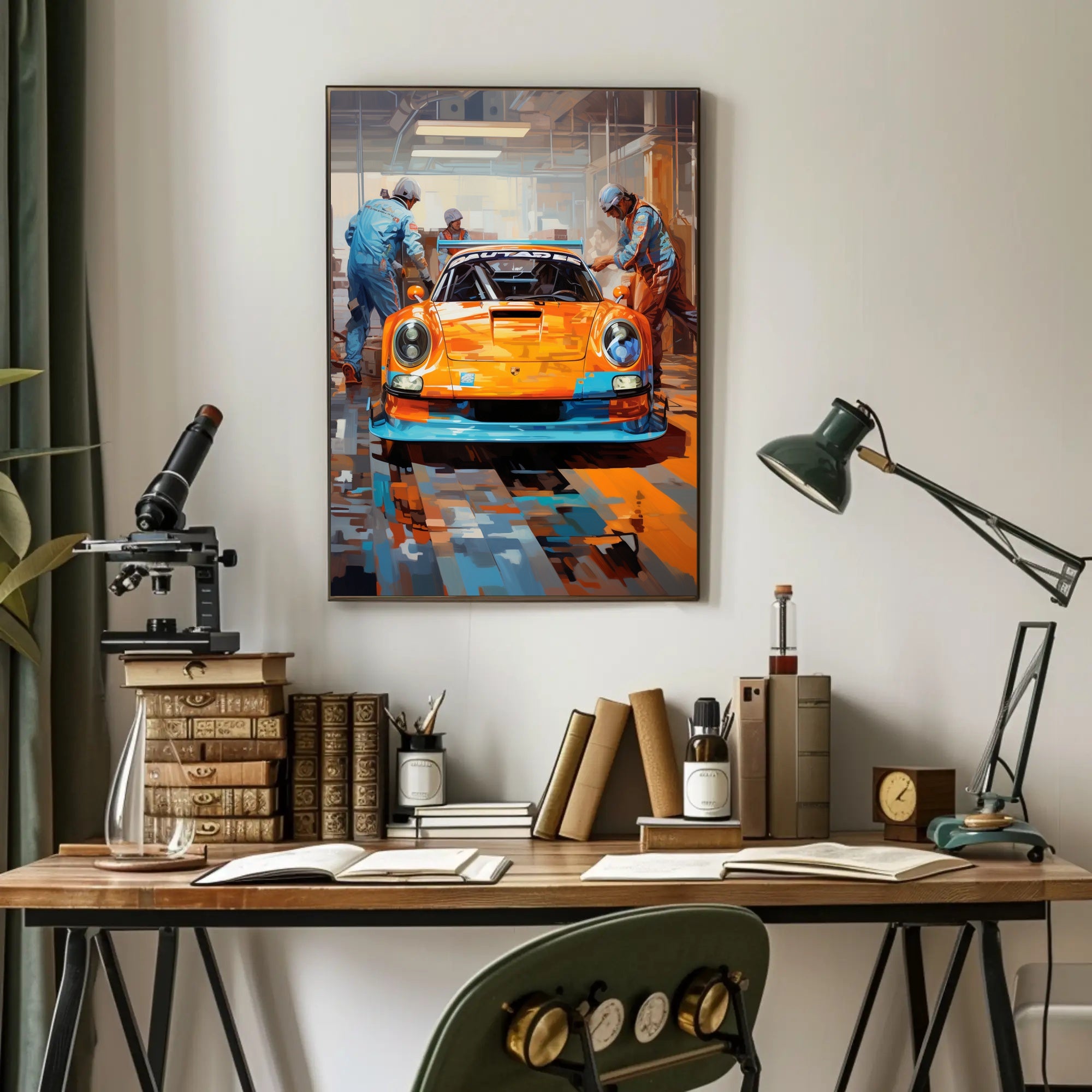 Racing Pit Stop Poster PosterGoat