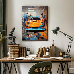 Racing Pit Stop Poster PosterGoat