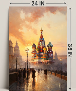 St. BasilS Cathedral At Sunset Poster