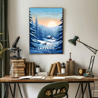 Serene Winter Scene in Lapland Travel Poster
