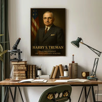Harry S. Truman Portrait, Dignified Historical or Presidential Poster