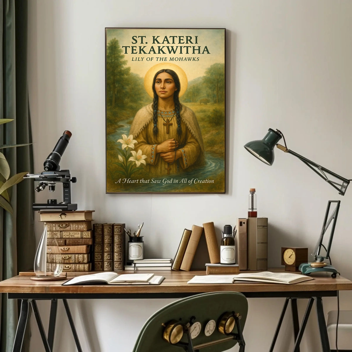 St. Kateri Tekakwitha Lily of the Mohawks Poster
