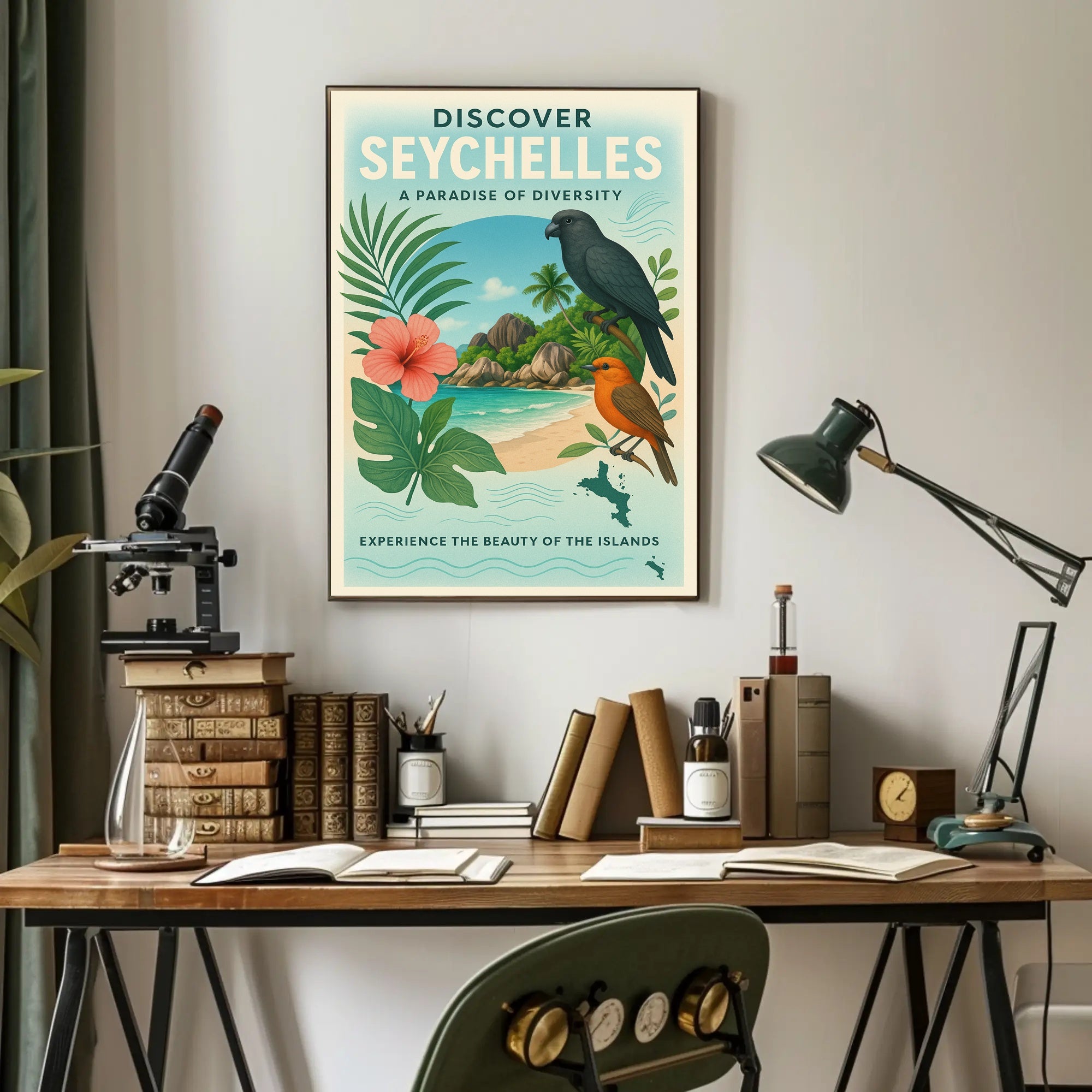 Discover Seychelles Poster PosterGoat