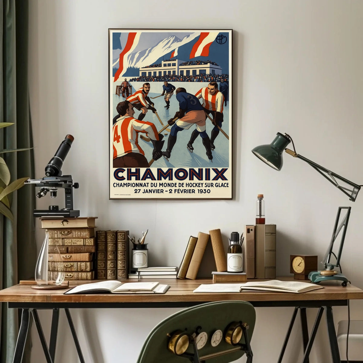 Chamonix Ice Hockey World Championship Poster