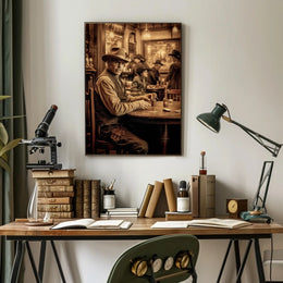 Western Saloon Scene Poster