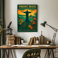 Vibrant Brazil A Tapestry of Culture and Nature Poster