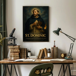 St Dominic Inspirational Religious Poster Wall Art