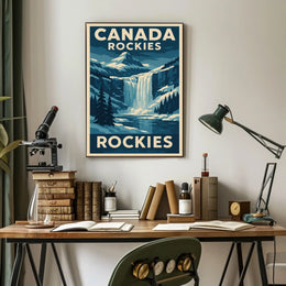 Canadian Rockies Vintage Travel Art Poster