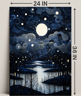 Enchanted Nightscape Poster PosterGoat