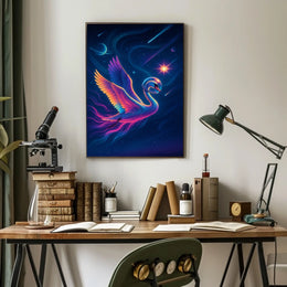 Celestial Swan Odyssey Poster