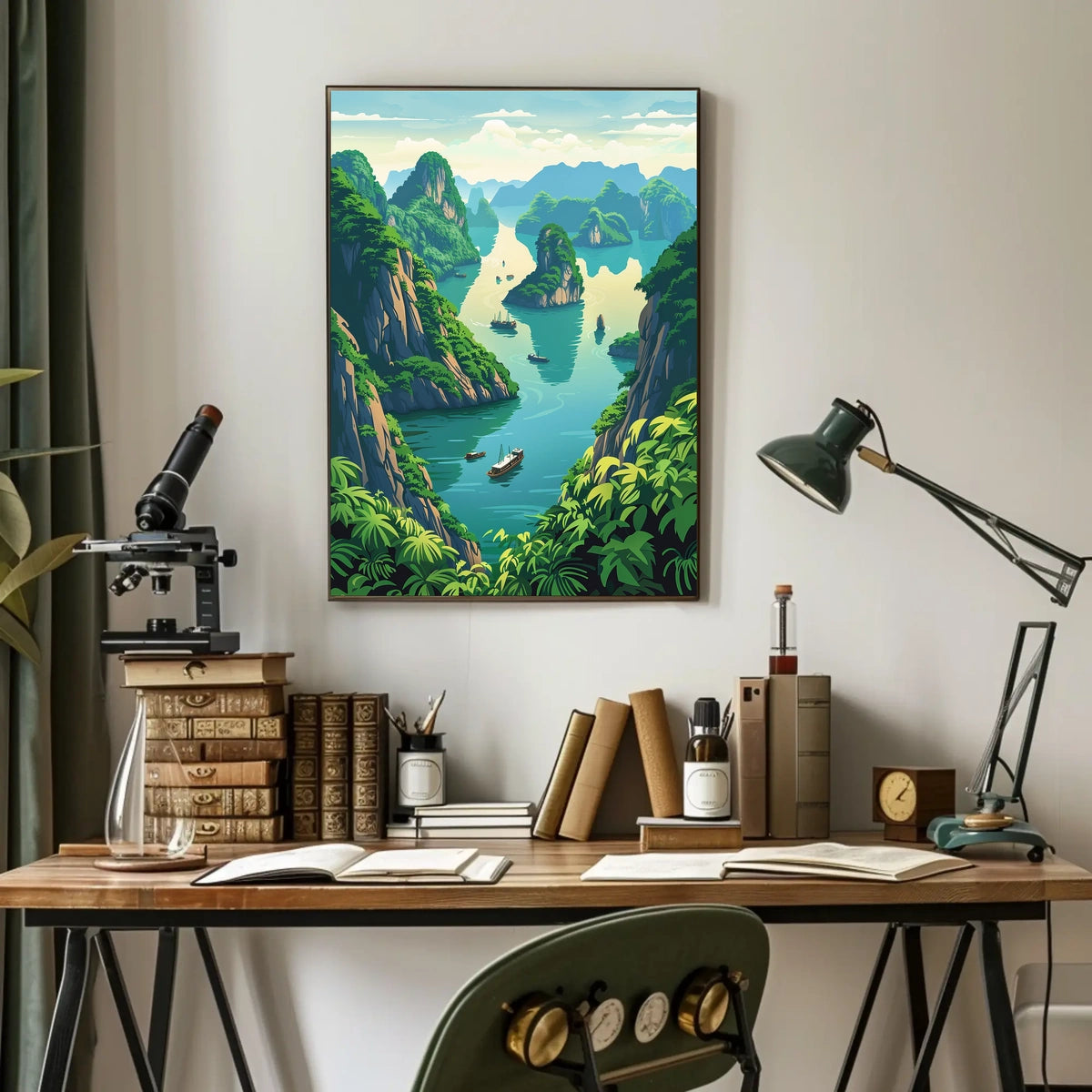 Serene River Landscape Poster