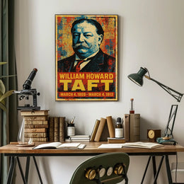 William Howard Taft 27th President of the United States Street Art Mashup Poster