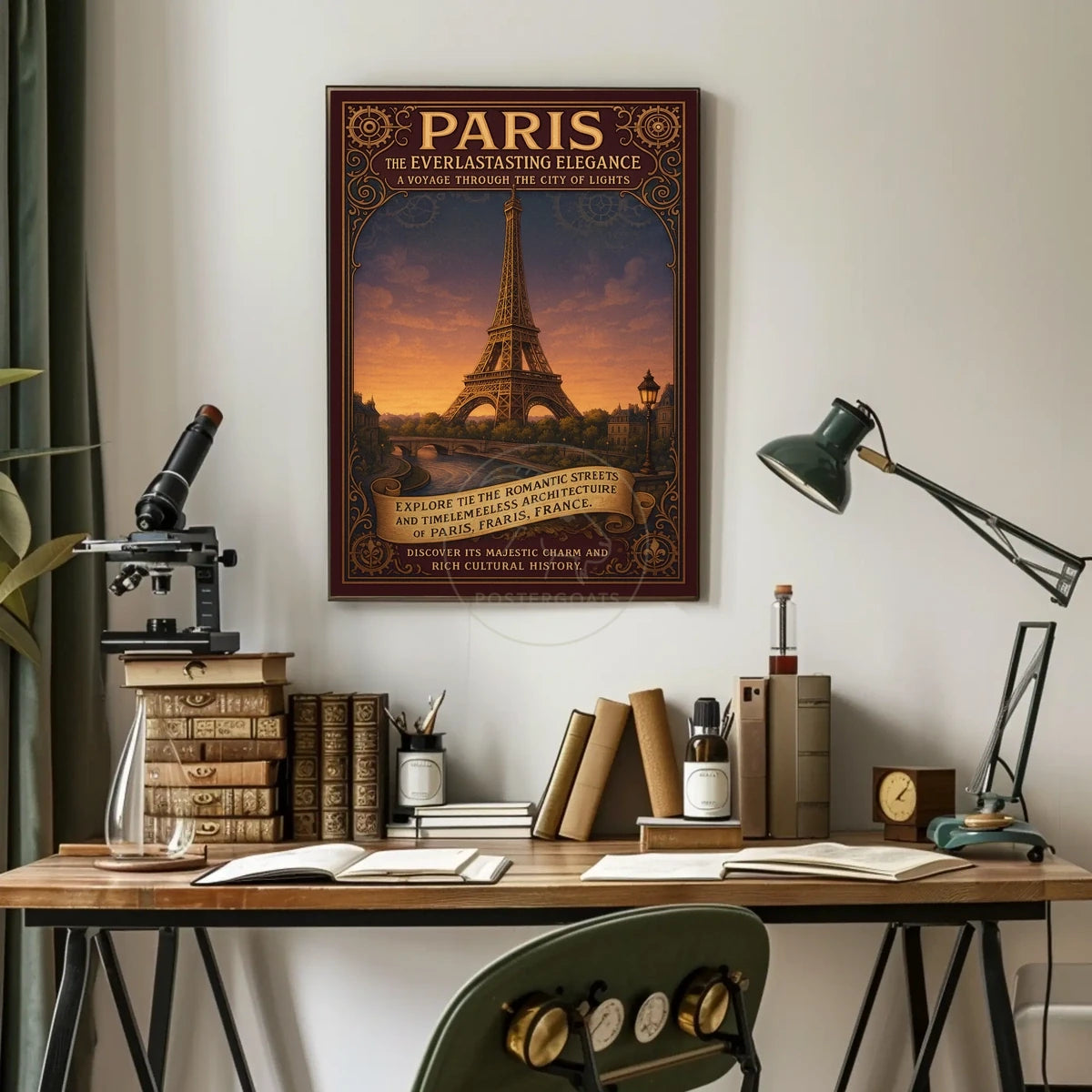 Parisian Elegance Vintage Travel Poster