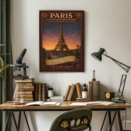 Parisian Elegance Vintage Travel Poster