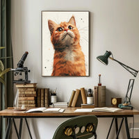 Curious Cat Portrait Poster