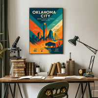 Oklahoma City Skyline: Urban or Cityscape Poster PosterGoat