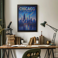 Chicago Skyline Art Poster