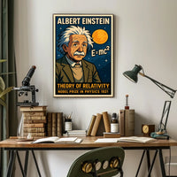 Einstein Relativity Educational Poster