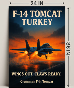 F-14 Tomcat Soaring High Poster PosterGoat