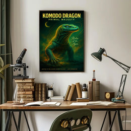 Komodo Dragon Primal Majesty Poster