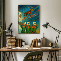 Reindeer Ski Jumping Extravaganza Poster