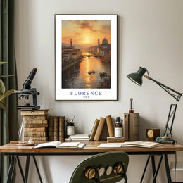 Florence At Sunset Poster