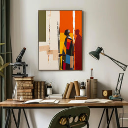 Vibrant Silhouettes Poster Modern Travel Wall Art