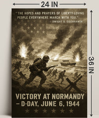 Dwight D. Eisenhower Quote DDay Victory Poster PosterGoat