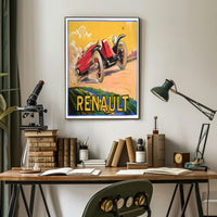 Vintage Renault Car Advertisement Poster