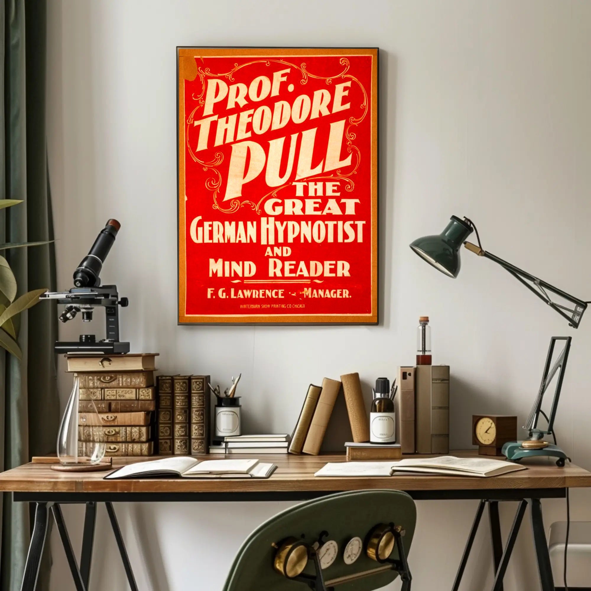 Great German Hypnotist Show Vintage Cultural or Heritage Poster