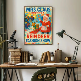 Mrs. Claus Hosts A Reindeer Fashion Show Poster