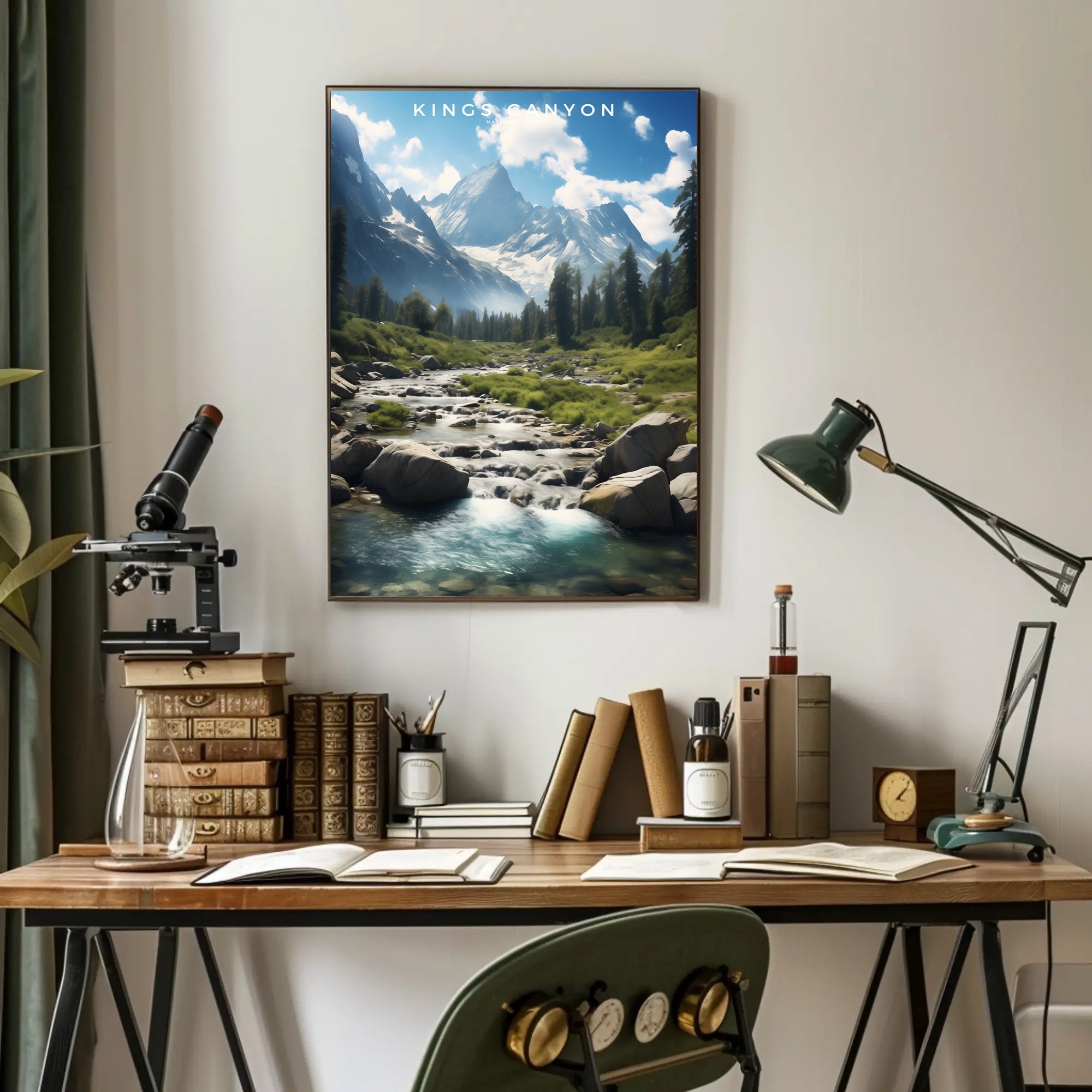 Kings Canyon National Park Vintage Poster Print