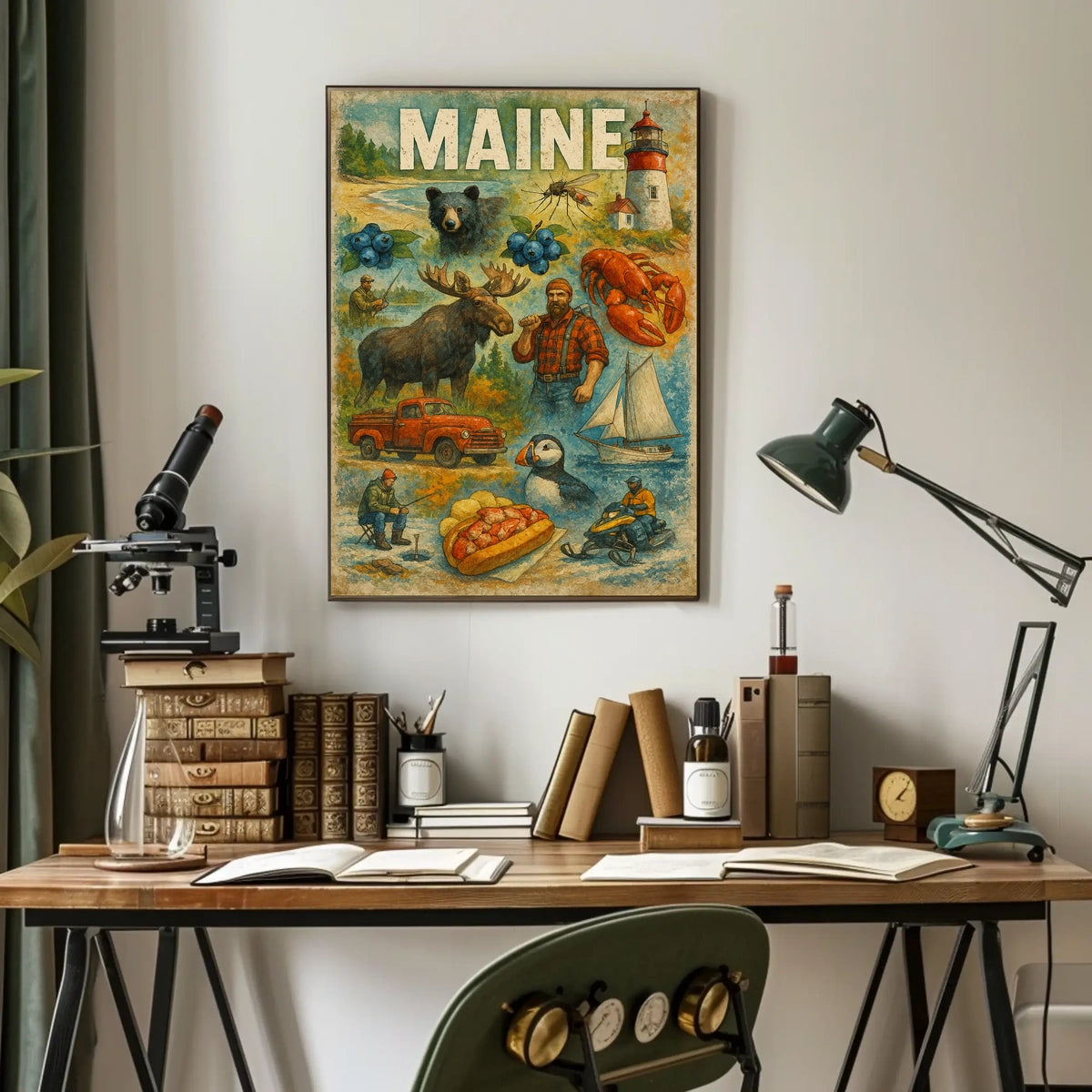 Discover Maine Poster