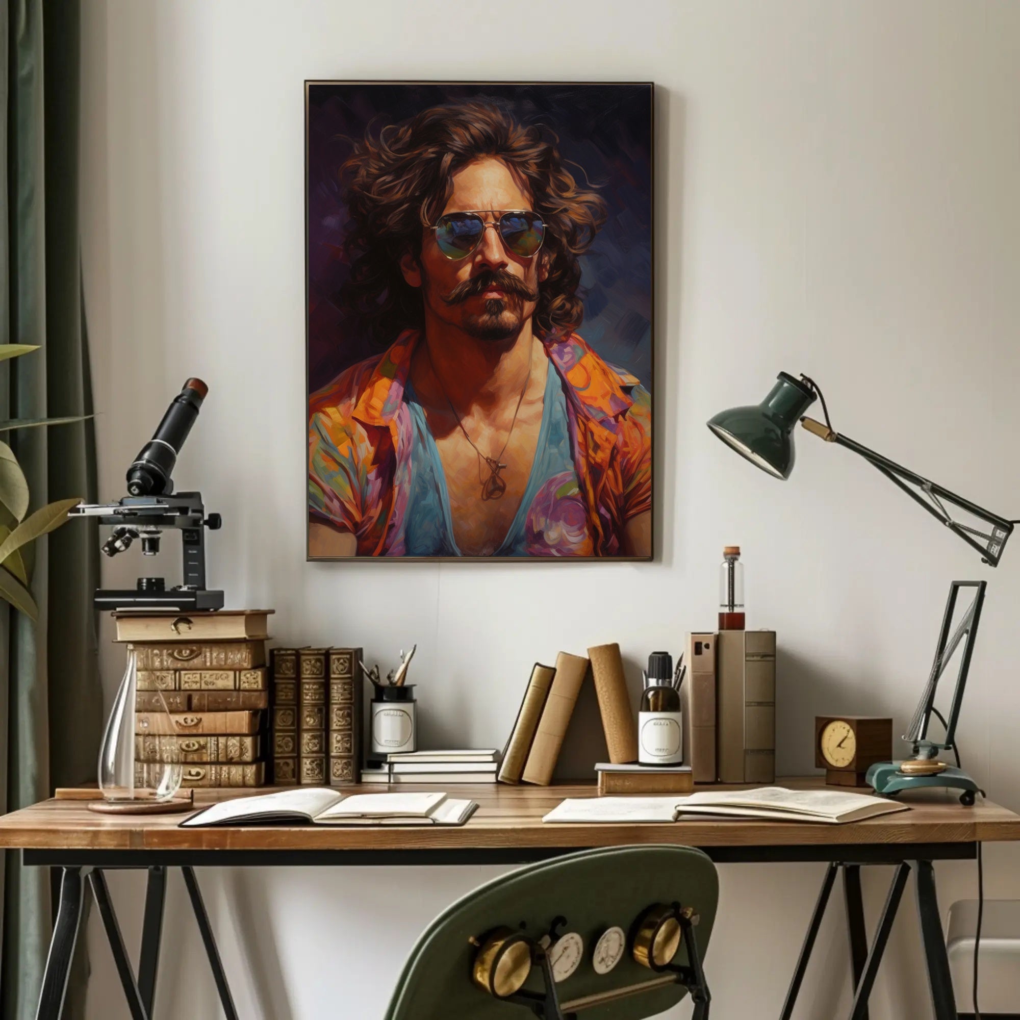 Vibrant Portrait Of A Modern Icon Modern Poster PosterGoat