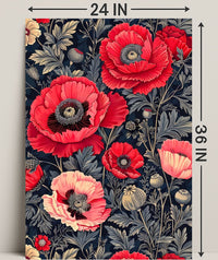 Elegant Red Poppies Artwork, Abstract or Artistic Poster